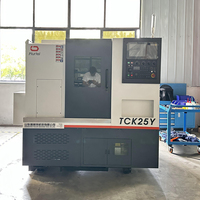 Tour CNC à lit incliné TCK25Y, petite taille, haute vitesse, robuste, machine-outil 3 axes