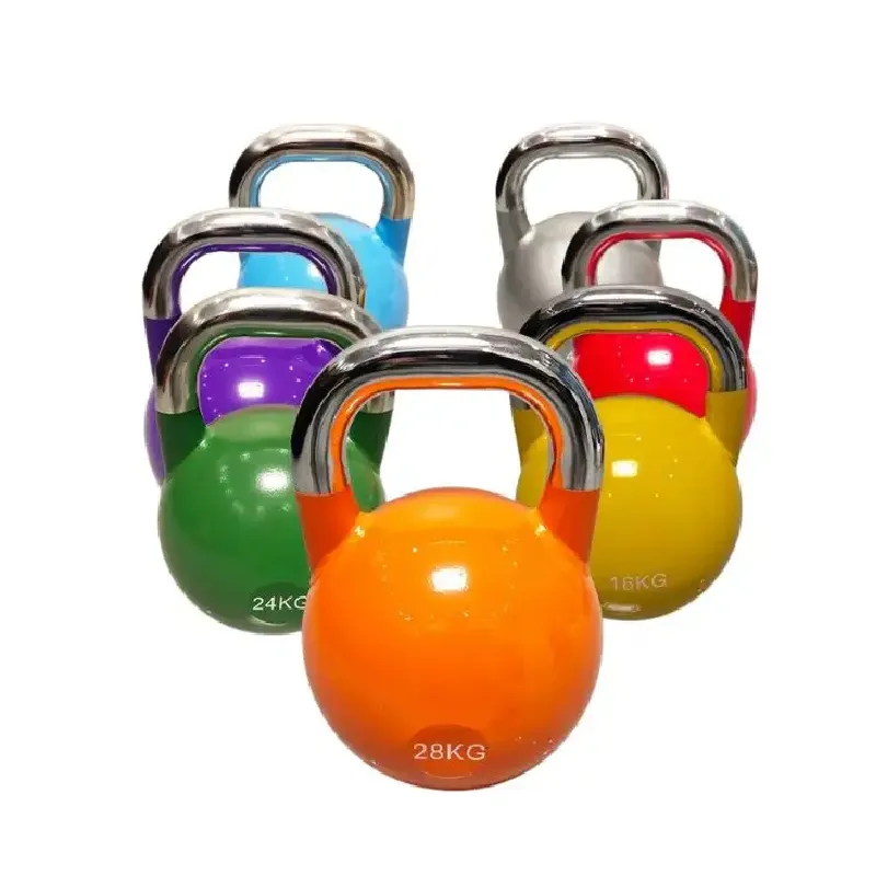 Wholesale Custom Logo Fitness Hollow color kettlebell Weightlifting Casting Competition Kettlebell