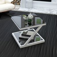 AILICHEN Table basse moderne en acier inoxydable et verre pour maison chinoise, beau design pour salon, meubles de maison