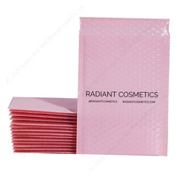 Emballage de vêtements imprimé personnalisé enveloppes postales sac auto-scellant couleur rose Poly enveloppes à bulles emballage de vêtements 2.5-10mm