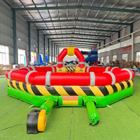 Jeu gonflable extérieur Meltdown de 6 m, jeu gonflable Wipeout mécanique pour enfants et adultes