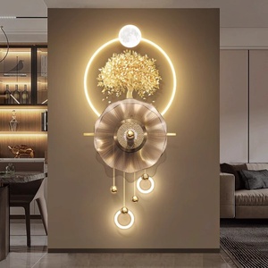 Peinture murale décorative en acrylique avec éclairage LED, impression UV, art paysager personnalisé, vente en gros d'usine, nouveauté, décoration intérieure - Product Image 1