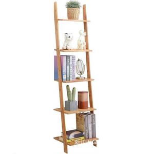Bamboo <b>Wall</b> Ladder <b>Shelf</b> 64.9 In H <b>Wall</b> <b>Mounted</b> Storage Rack For Living Room Durable Invisible Bookshelf - Product Image 4