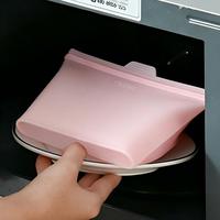 Staande siliconen voedselbewaarzakjes met knijp-sluiting - Herbruikbare, voedselveilige, luchtdichte, geurbestendige, hittebestendige, vrieskastbestendige fruitzakjes