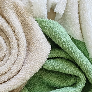 Tissu éponge tissé en polycoton de haute qualité 350 g/m², 70 % coton 30 % polyester, en vrac - Product Image 1