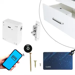 Cerradura de cajón electrónica Rfid, cerradura de gabinete de tarjeta, cerradura de sensor de tarjeta de gabinete invisible