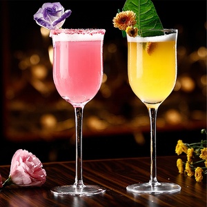 Classic Clear V-Shape Cocktail <strong>Glass</strong> for <strong>Engagement</strong> Party Straight-stemmed Cocktail <strong>Glasses</strong> - Product Image 6