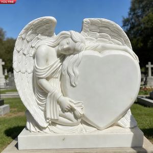 YOUFINE - Estatua Conmemorativa <span class=keywords><strong>de</strong></span> Ángel Durmiente <span class=keywords><strong>de</strong></span> Mármol Natural <span class=keywords><strong>para</strong></span> <span class=keywords><strong>Cementerio</strong></span> o Jardín Conmemorativo - Product Image 3