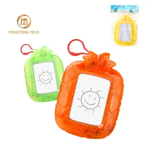 Children Educational Toy Mutil color Doodle Writing Painting Erasable Plastic Mini Magnetic Drawing Board Keychain