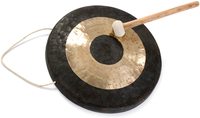 Vansir 16" China Bronze Tin Alloy Hand Hammered Percussion Chau Gong Mallet Covered Cotton Cloth Professional Performance Sound