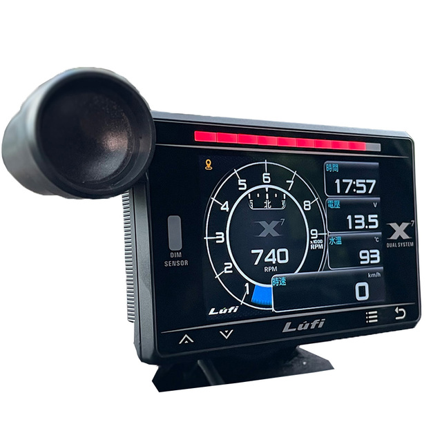 LUFI X7 Gauge OBD GPS Head-up Display Turbocharged Oil Pressure Oil Temperature G Value Gyroscope LCD Display Car OBD2 Meter