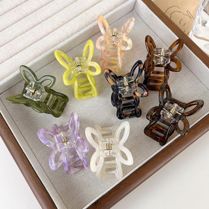 กิ๊บติดผมรูปผีเสื้ออะซิเตท<span class=keywords><strong>สี</strong></span>สันสดใสสไตล์โรแมนติกขนาดเล็ก สำหรับเด็ก ดีไซน์สวยงามแบบโปร่ง ทำด้วยมือ ขนาด 8 ซม. ทันสมัย - Product Image 4