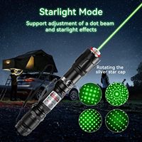 Lampe torche tactique extérieure rechargeable AA en alliage d'aluminium IP65, lumière verte, faisceau longue portée, capuchon étoile, mise au point réglable, USB
