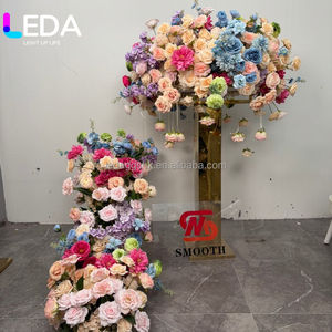 Chemin de table en fleurs artificielles LEDA, eucalyptus vert, rose blanche, pour décoration de table - Product Image 2