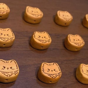 Perles en bois de pêche en forme de chat, 20,2 mm, pour la fabrication de bracelets, accessoires de bijoux DIY - Product Image 3