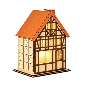 Luxury House Shape Christmas Advent <b>Calendar</b> Box with Drawers Rigid Paperboard Mystery Blind Box for Kids Toy Packaging - Product Image 1