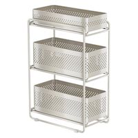 Étagère de rangement sous évier coulissante pour armoire de cuisine, organisateur 2/3 niveaux en acier perforé, étagère à épices, commande d'échantillon, vente en gros directe usine