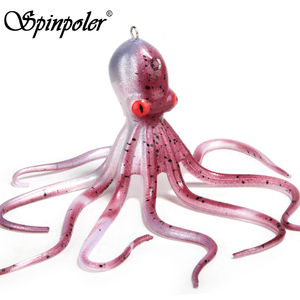 Spinpoler 110g/150g/200g Esca Artificiale Morbida 3D a Forma di Polpo in TPR, Gonnellino di Calamaro a Coda Lunga UV/Fosforescente per Pesca in Mare da Barca - Product Image 1