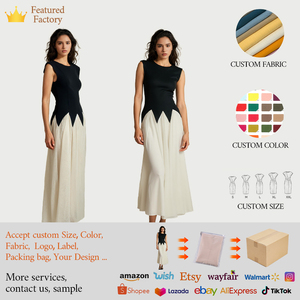 ZYHT 73023 Women Clothing Manufacturer Custom Maxi Dress Ladies <strong>Tulle</strong> a Line Long Sleeveless Tank <strong>Top</strong> Summer Casual Dress - Product Image 6