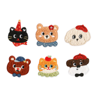 YONGZHU OEM Personalizado al por mayor, Parche de aplique bordado termoadhesivo 3D con patrón de mascotas lindas, Certificado CE, Accesorio para prendas de lona y sombreros