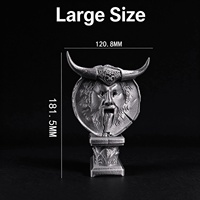 Statue de Corne de Taureau Géante Personnalisée Imprimée en 3D, Rotative et Magnétique avec Clés Gemmes Complètes, Ornement de Collection Style Nordique