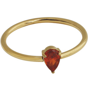 Anillo Solitario de Acero Inoxidable con Baño de Oro PVD de 18K y Circonita Cúbica |   Formas de Corazón, Lágrima, Redondas y Cuadradas |   Joyería de Moda Hipoalergénica que No se Desvanece - Product Image 5