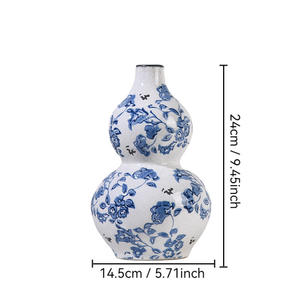 थोक नीले और सफेद चीनी मिट्टी के बरतन-घर के सजावट के लिए थोक सिरेमिक अदरक जार - Product Image 6