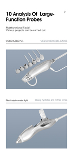 Instrument professionnel de gestion des soins de la peau avec stylo à bulles visible et sondes multi-effets pour le visage et le cuir chevelu - Product Image 4