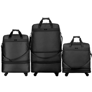 Hanke Fabric Light Weight Duffel Trolley Travel Trolley Luggage Wholesale Carry on Hand <strong>Foldable</strong> <strong>Suitcase</strong> - Product Image 3