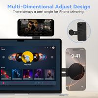 Accessoires pour téléphone Ningbo directement de l'usine, support de téléphone pliable à 360 degrés en alliage, support de téléphone portable magnétique pour ordinateur portable