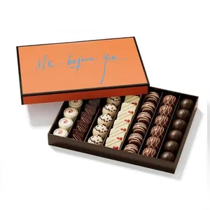 迪拜枣盒巧克力包装带分隔器纸板饼干礼品盒
