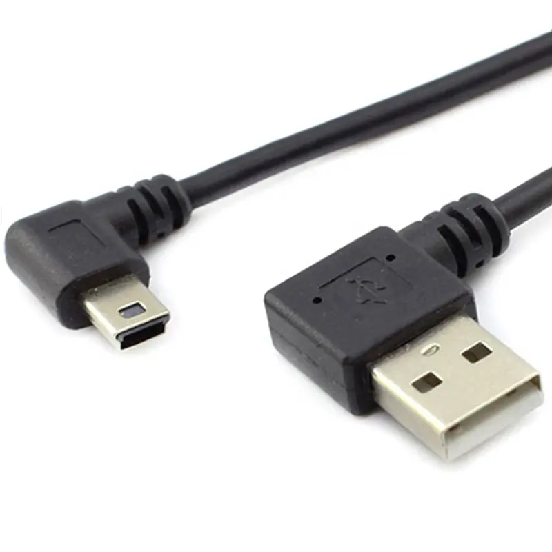 USB 2.0 A Male to Mini USB Angled L shape Cable USB extension cable 25-50cm