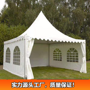 Tente de toit blanche à pointe, 6M, structure en alliage d'aluminium, tissu Oxford, imperméable, pour mariages et fêtes en extérieur, ouverture rapide, type extensible - Product Image 2