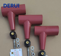 Konektor DERUI 20kV Tipe-T Terpisah, Konektor Kabel Plug-in Tegangan Tinggi 3 Fasa, Kit Konektor T-Body untuk Switchgear
