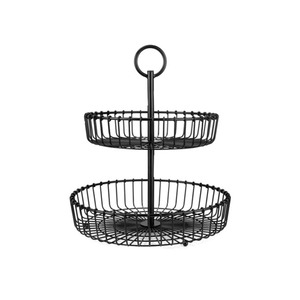 <span class=keywords><strong>Cuisine</strong></span> Fruits <span class=keywords><strong>et</strong></span> Légumes De Stockage Comptoir Deux Métalliques À Plusieurs Niveaux 2 De Fruits De Palier Panier Stand - Product Image 3