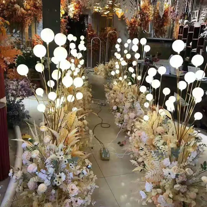 Lampada da sposa moderna atmosfera festiva LED luci da palcoscenico da sera strade piccole mele decorazione di sfondo fresco