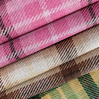 Xinda 0,7 mm Nouveau design en similicuir à motif écossais, cuir PU résistant à l'usure pour la décoration de meubles