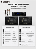 Système de divertissement karaoké à domicile OKON AK-330 avec amplificateur Bluetooth pour bars karaoké, salles de danse et salles de conférence
