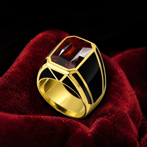 Elegante anello con pietra rossa per donna, design accattivante, gioielli alla moda per tutti i giorni - Product Image 5
