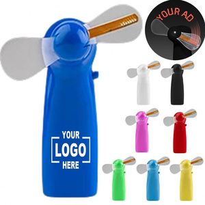 Custom <b>Mini</b> Advertising Handheld LED Flash Fan Giveaway Gift Battery Powered Fan Neon Glow LED Flashing Message Fans - Product Image 1