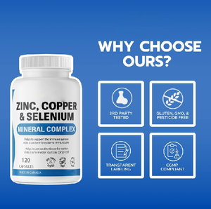 Suplemento de equilibrio hormonal óptimo de bióticos OEM, minerales de soporte endocrino de rubidio glandular porcino de cobre y selenio de <span class=keywords><strong>zinc</strong></span> para - Product Image 4