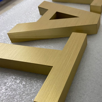 Enseigne commerciale en métal avec logo, lettres lumineuses LED 3D, enseigne lumineuse frontale pour magasin, lettres en relief