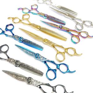 HS-0006日本440Cスチール理髪はさみ美容はさみプロのヘアカットはさみチタン理髪サロンはさみ - Product Image 2