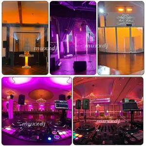 Profesyonel DJ ışıkları 12x18w UV UV Battery pil Uplight kablosuz DMX yıkama DJ kulübü sahne işık düğün DJ için