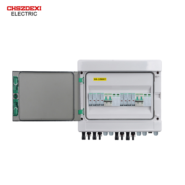 4 2 500V ABS Household Photovoltaic Energy Storage DC Distribution Box with IP65 Hybrid Lock Solar String Combiner Box