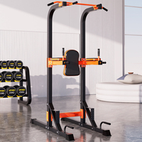 Barre de traction et station de dips réglables, équipement de fitness pour la maison, machine d'entraînement de force pour un entraînement complet du corps