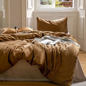 Ensemble de housse de couette de mariage en fibre d'eucalyptus 100% biologique OEKO-TEX, taille Queen, fibre végétale, literie en lyocell écologique pour mariage - Product Image 2