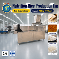 Ligne de production de riz instantané soufflé et de farine de riz enrichie, équipement pour usine de riz automatique