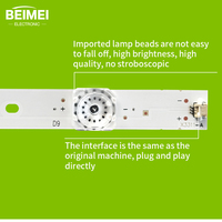 Bande lumineuse LED pour téléviseur CRH-BT50N43030090305FREV1.1, bande LED pour téléviseur, barre LED pour téléviseur 50 pouces, 9 LED, 3V, 945 mm, 3 pièces/ensemble