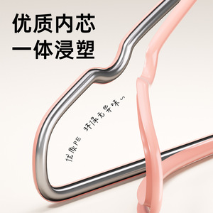 Xinyou Slip Hangers 10pcs Pink Plastic Coat Hanger For Wardrobe Clothes Storage Home Use Non Slip Shoulder Protection - Product Image 2